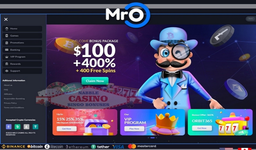 MrO Casino Bonus Codes